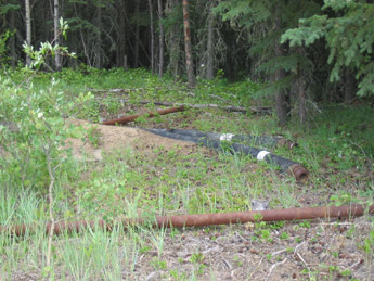 Discarded pipeline materials