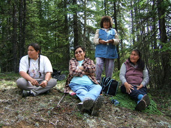 Madeleine Oker, Margie Miller, Margaret Attachie, and Rosie Field