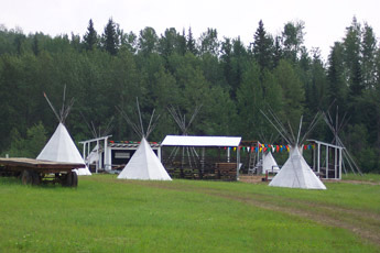 Teepees at Doig River